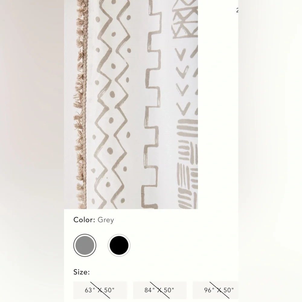Anthropologie Shayla Curtain 50 x 96 One Panel NWT